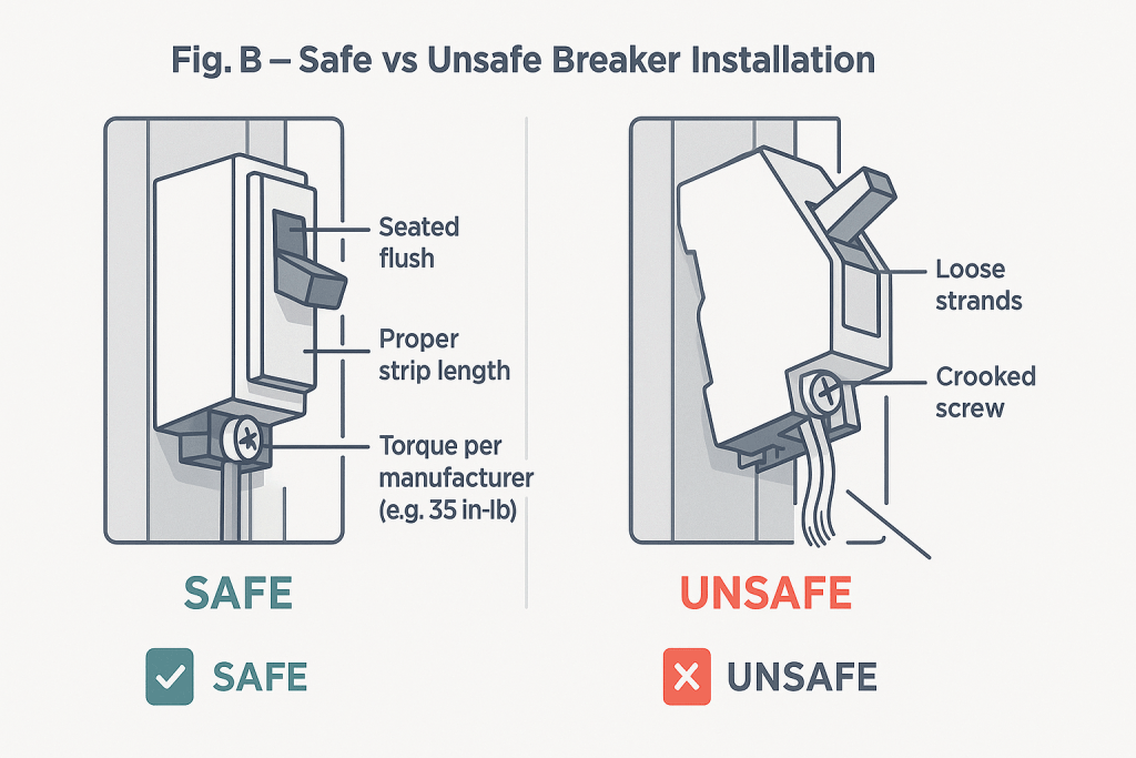 Breakers safe and unsafe